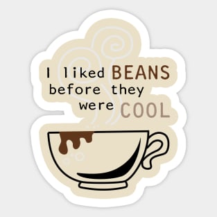 Cool Beans for Hipsters, Coffee Edition Sticker